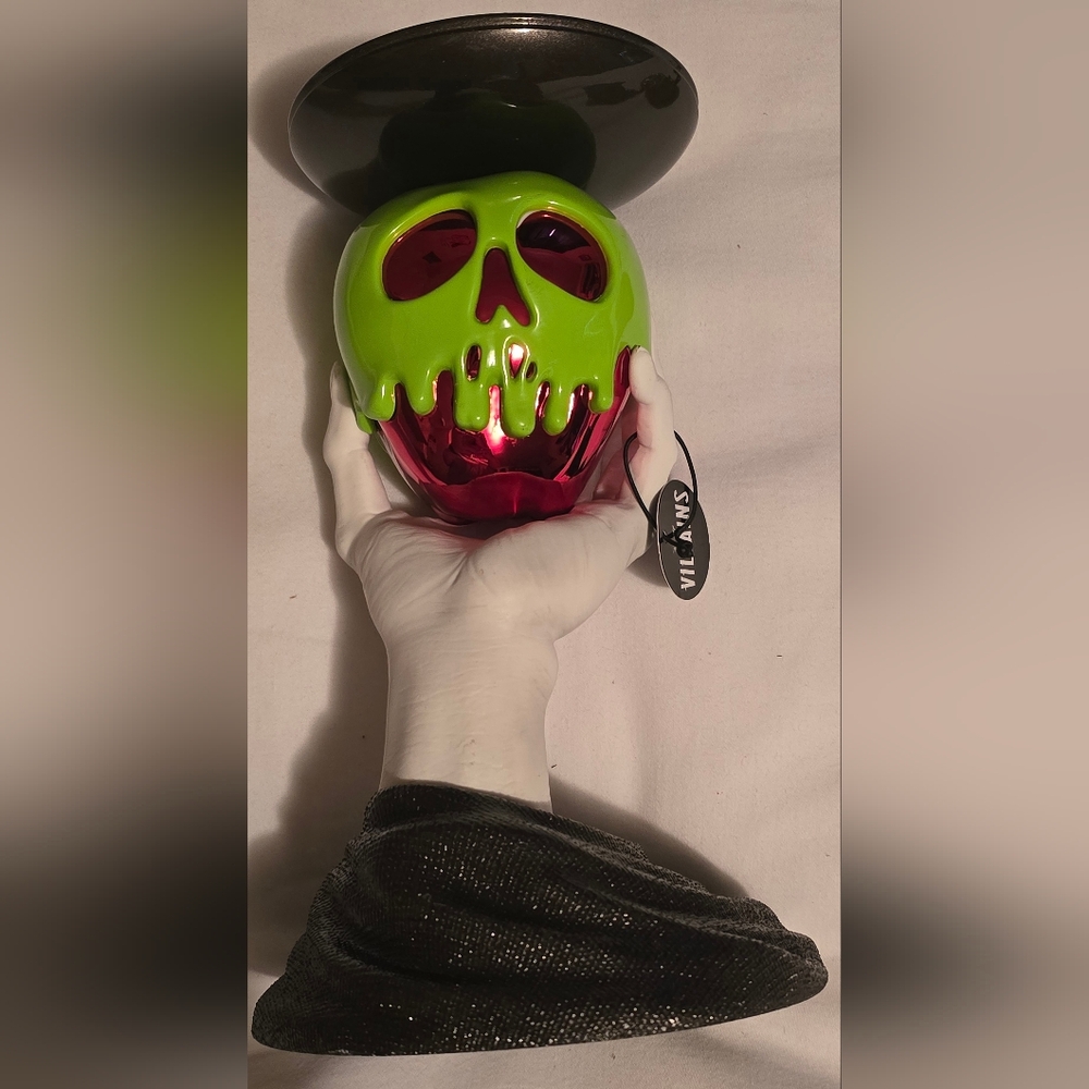**NEW** Bath & Body Evil Queen Poison Apple 3Wick Candle Holder (Glows) & Extras - Picture 2 of 10